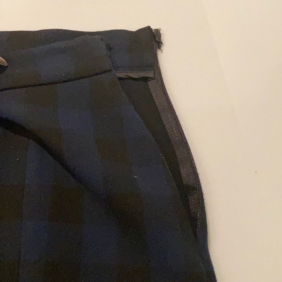 Zara plaid skirt black and blue - Picture 5 of 5